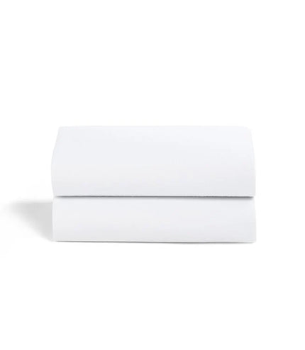Snuz Crib 2 pack Fitted sheets - White