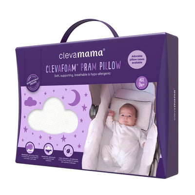 ClevaFoam® Pram Pillow - Happy Baby