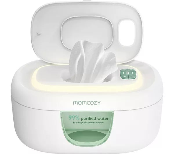 MOMCOZY Baby Wipe Warmer - White & Green