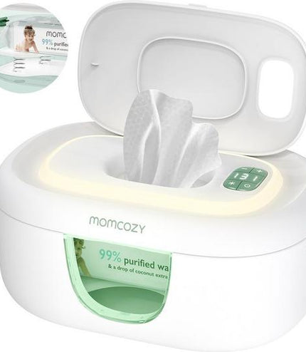 MOMCOZY Baby Wipe Warmer - White & Green