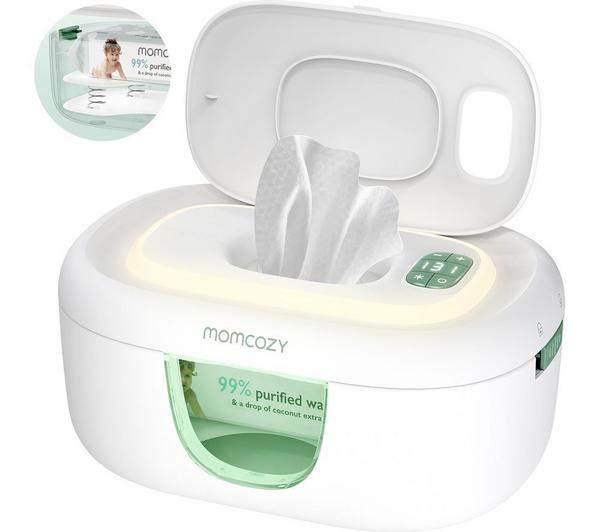 MOMCOZY Baby Wipe Warmer - White & Green