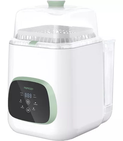 MOMCOZY KleanPal Pro Baby Bottle Washer, Steriliser & Dryer - White & Green