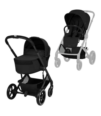 Cybex Balios Lux with Folding Carrycot - Moon Black