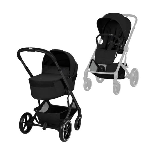 Cybex Balios Lux with Folding Carrycot - Moon Black