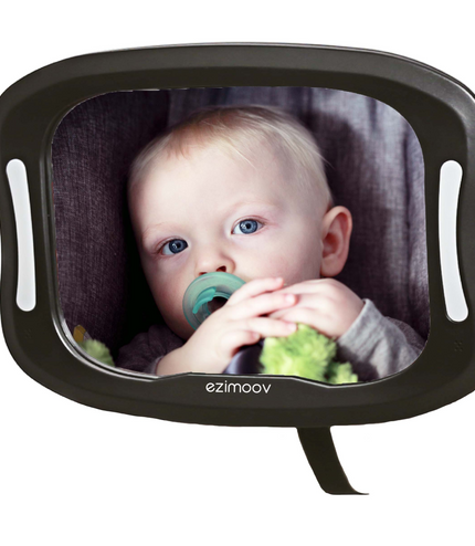 EZIMOOV Baby Car Mirror with LED Light