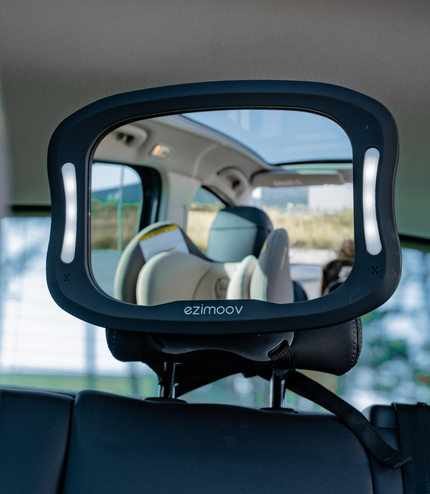 EZIMOOV Baby Car Mirror with LED Light