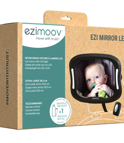 EZIMOOV Baby Car Mirror with LED Light