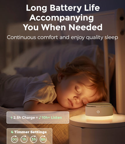 Momcozy Baby Sound Machine - Long Battery Life (Warm Light)