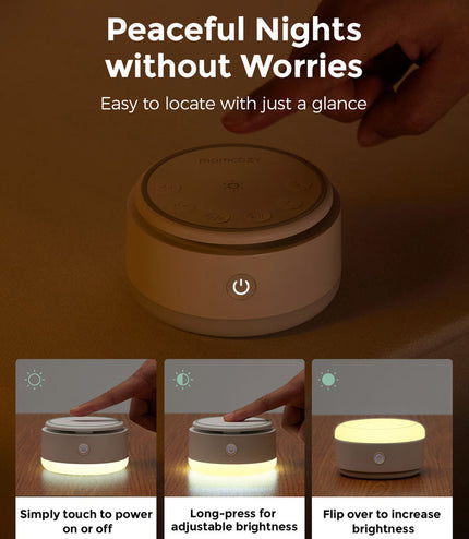 Momcozy Baby Sound Machine - Long Battery Life (Warm Light)