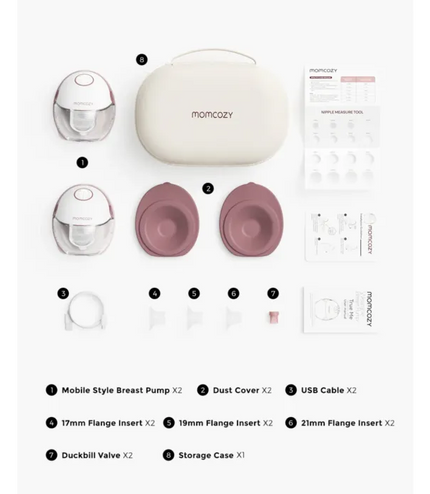 Momcozy Double Hands-Free Slim Breast Pump M6