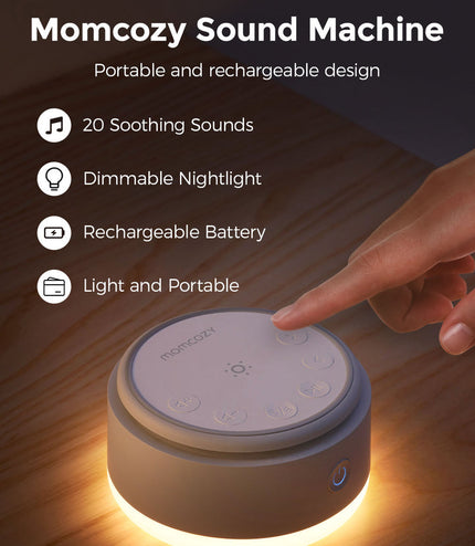 Momcozy Baby Sound Machine - Long Battery Life (Warm Light)