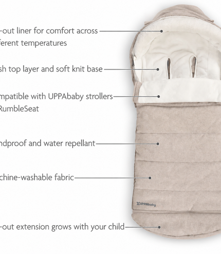 Uppababy 2 in 1 Footmuff Vista Cozy Ganoosh - Ada