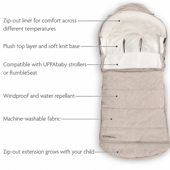 Uppababy 2 in 1 Footmuff Vista Cozy Ganoosh - Ada