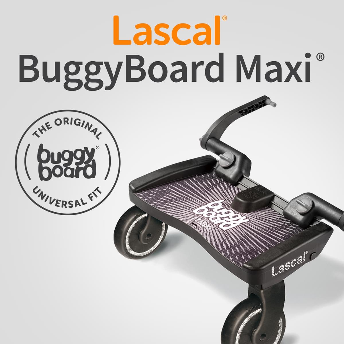 Lascal BuggyBoard Maxi Black  Universal Ride-On Stroller Board
