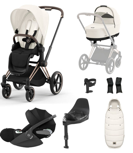 Cybex PRIAM 2023 Bundle Rose gold frame & Cloud T