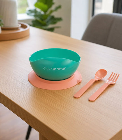 ClevaMama Suction Bowl & Cutlery view 1