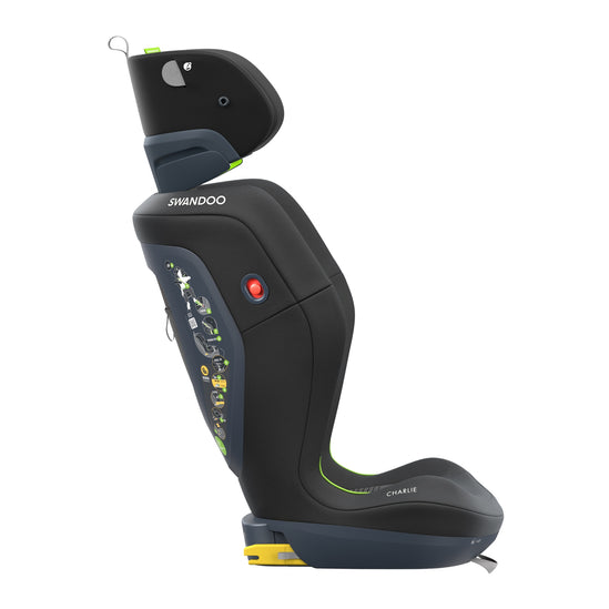 Swandoo Charlie i-Size High Back Booster Car Seat - Chia-black