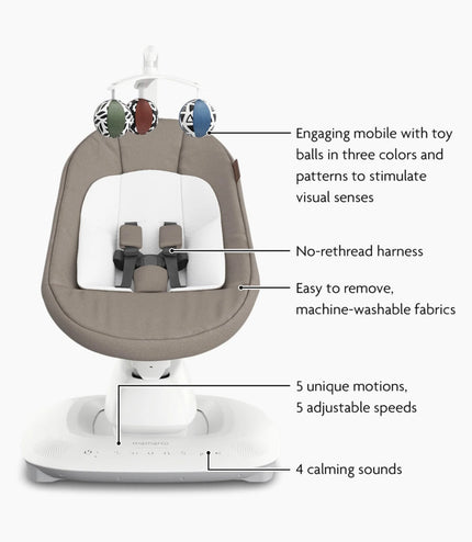 Mamaroo Smart Swing - Wells - Dark taupe Melange