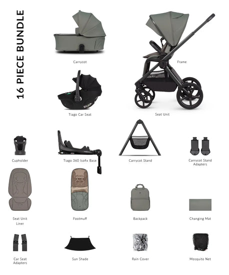 Venicci Upline 3 Ultimate Travel System Bundle - Aloe