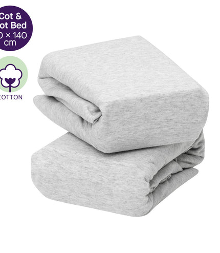 Jersey Cotton Fitted Sheets One Size for Cot and Cot Bed