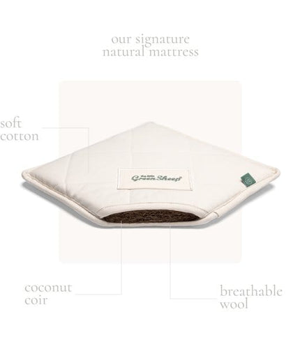 Little Green Sheep - Moses Basket and Natural Rocking Stand Bundle - Knitted Truffle