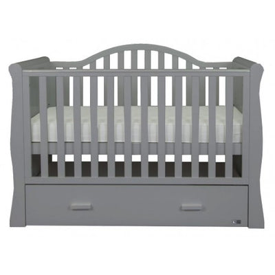 Oslo Sleigh Cot Bed White/ Grey