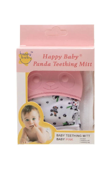 Happy Baby Panda teething Mitt - Pink