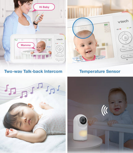 VTech VM5467 5inch Pan & Tilt Video Monitor with Night Light