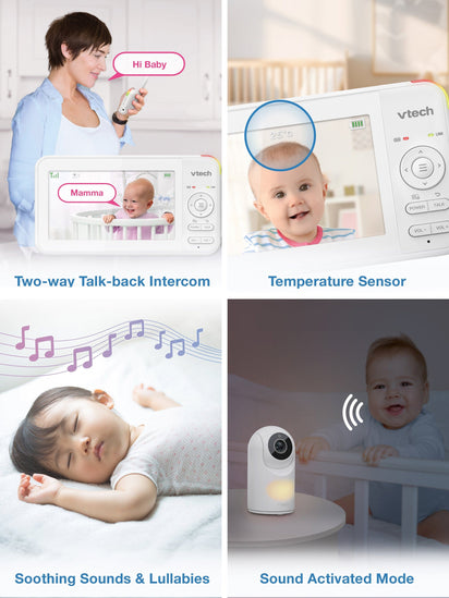 VTech VM5467 5inch Pan & Tilt Video Monitor with Night Light