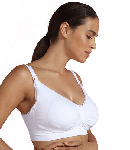 Maternity & Nursing Bra with Carri-Gel Support White - Happy Baby