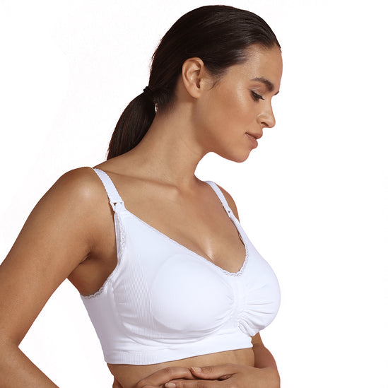 Maternity & Nursing Bra with Carri-Gel Support White - Happy Baby