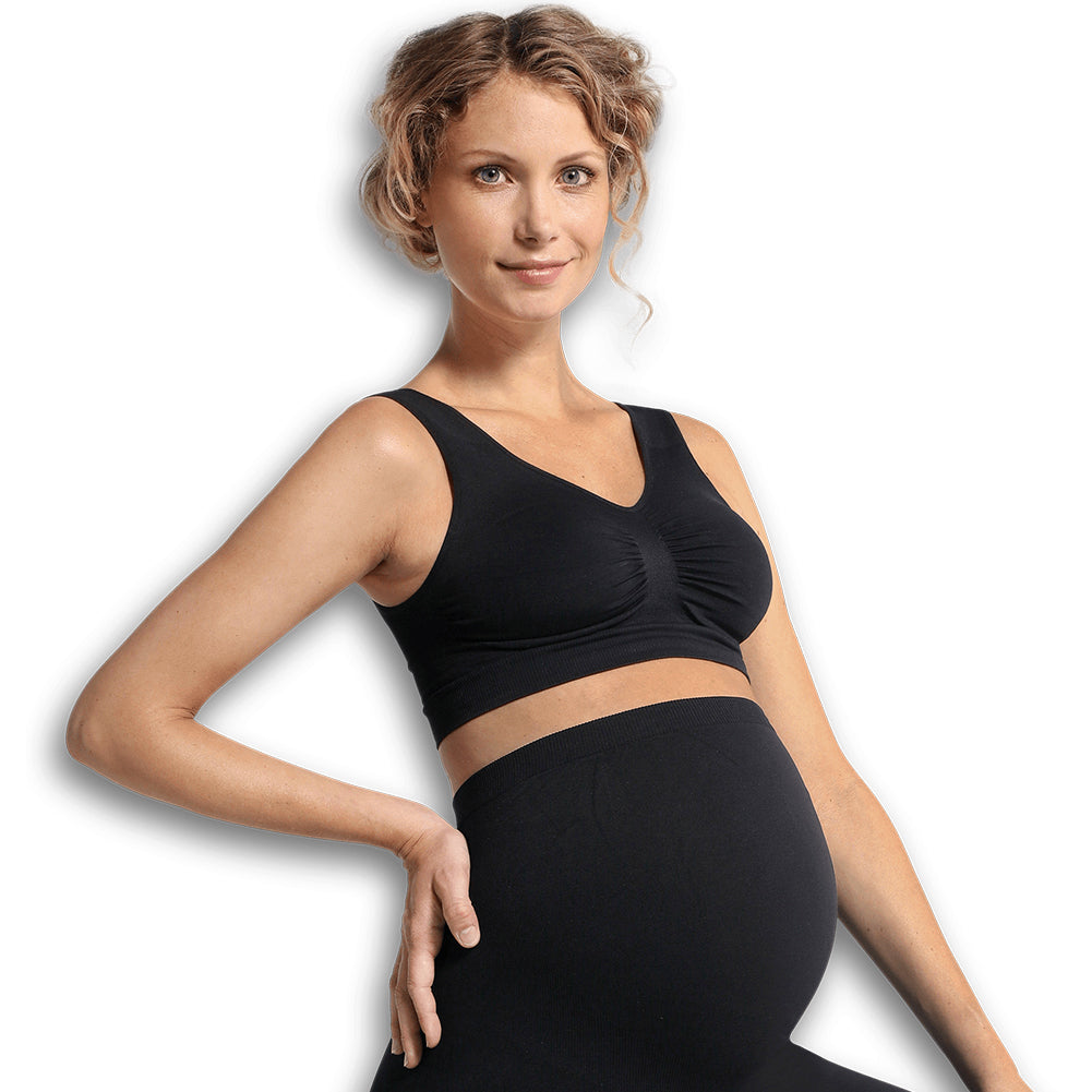 Carriwell Maternity And Nursing Bra With Padded Carri-Gel Support Black