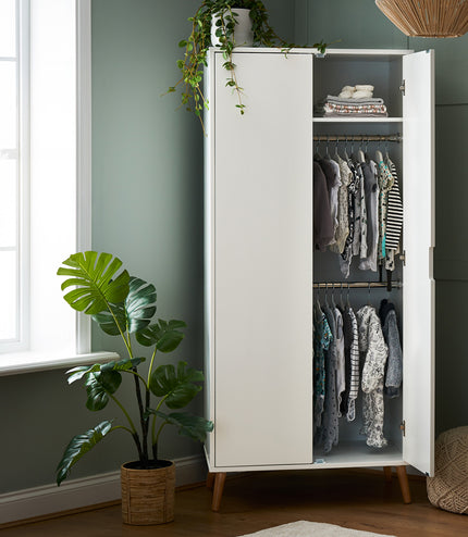 Maya Double Wardrobe - White