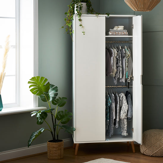 Maya Double Wardrobe - White