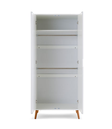 Maya Double Wardrobe - White