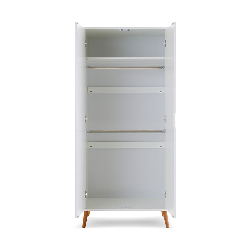 Maya Double Wardrobe - White