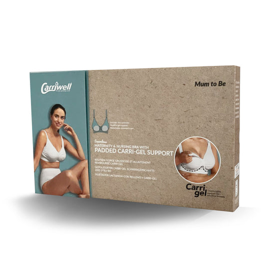 Maternity & Nursing Bra with Carri-Gel Support White - Happy Baby