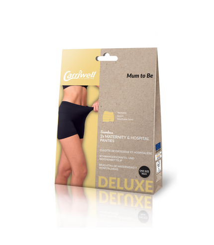 2 x Maternity & Hospital Panties Black - Happy Baby