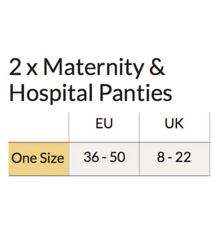 2 x Maternity & Hospital Panties Black - Happy Baby