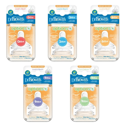 Dr Brown's Options + Teats 2 Pack (NEW) - Happy Baby