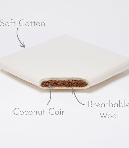 The Little Green Sheep Organic Knitted Moses Basket & Mattress - Happy Baby