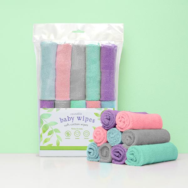 Bambino Mio Reusable Cloth Baby Wipes - Happy Baby